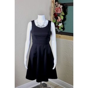 H&M Black A-Line Cotton Dress